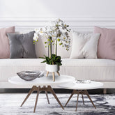 Real Touch fehér orchidea kompozíció modern kaspóban